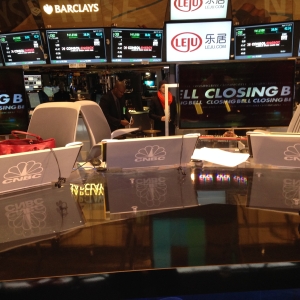 The set of CNBC's Closing Bell at the Stock Exchange
